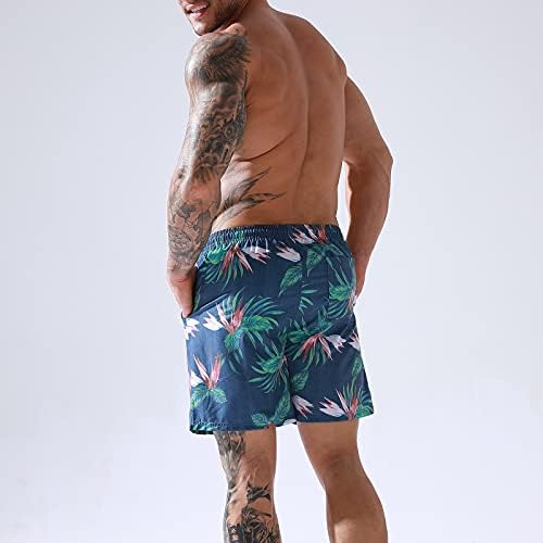 Ymosrh Мъжки Бански Мъжки Плажни Дишащи Панталони С Принтом За Сърфиране Ежедневни Спортни Бързо Съхнещи