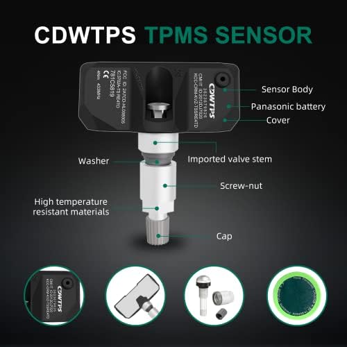 Сензор CDWTPS ГУМИТЕ, Система за контрол на налягането в гумите 433 Mhz за BMW|Mini|Aston Martin|Rolles Royce Заменя