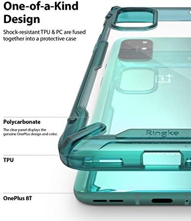 Ringke Fusion-X Съвместим с корпус Oneplus 8T, съвместим с корпус OnePlus 8T Plus 5G - Бирюзово-зелен