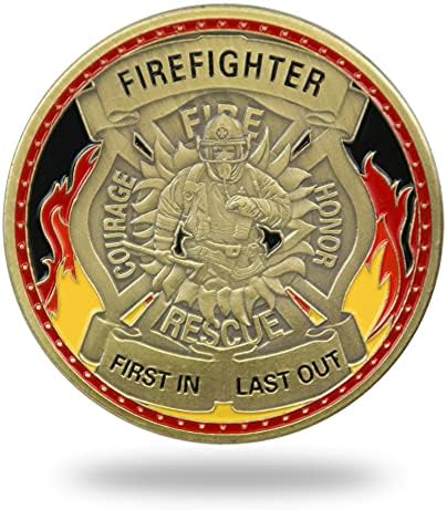 BHealthLife Firefighters Молитвен разговор Монета Пожарникар Спасителен екип е Първият в Последния Изход