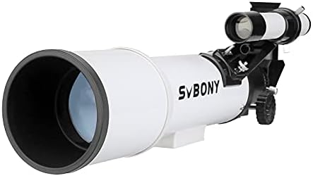 SVBONY SV501 Телескоп за Астрономия 70 мм, Изцяло Стъклена Оптично Покритие за Начинаещи Възрастни Деца Луната с Гумен Калъф