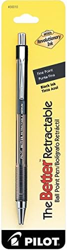 Химикалка писалка PILOT The Better за Многократна употреба и Прибиращи Химикалки, Fine Point, Черно Мастило, Единична дръжка