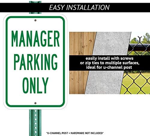 Паркинг е забранено, Противопожарна ивица (стрелка наляво) | Знак за паркиране от толстостенного алуминий с размери 18 x 24, защитен от ръжда | Защитете вашия бизнес и о