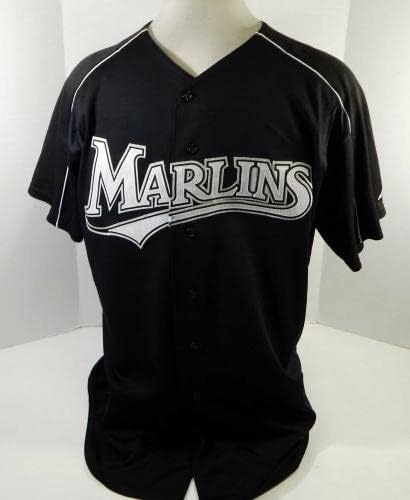 2003-06 Флорида Марлинс Пол Хувър 80 Използвана в игра Черна Риза BP ST XL 068 - Използваните в играта тениски MLB