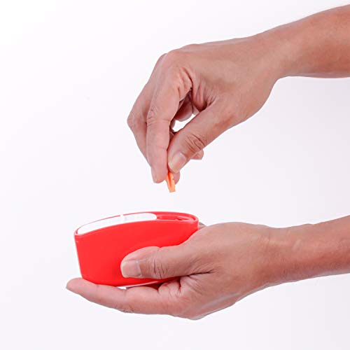 Red Glucology ™ Контейнер за отстраняване на остри предмети за пътуване|, Специално разработена за диабет игли