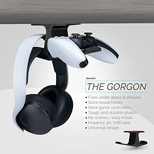 BRAINWAVZ The Gorgon - Под настолен геймпадом и закачалка за слушалки (2 опаковки), за Xbox, PS4, PS5, Dualshock,