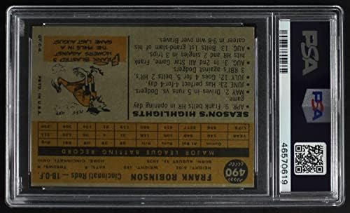 1960 Topps 490 Франк Робинсън Синсинати Редс (Бейзболна картичка) PSA PSA 5,00 Червени