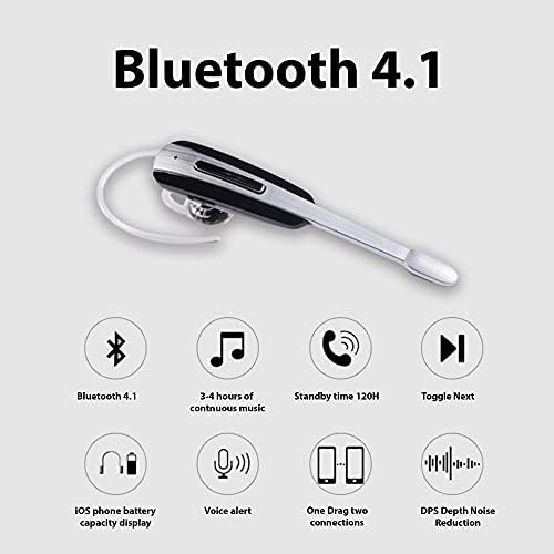 Слушалки TEK STYZ, Съвместима с wi-fi ухо Motorola Edge X30 in Ear Bluetooth с шумопотискане (Бял /Златен)