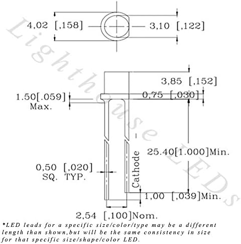 Светодиоди фара 12 В с плосък покрив, с дебелина 3 мм, предварително свързан червен светодиод - Ултра ярък (10, 11,