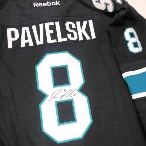 Джо Павелски подписа договор с Сан Хосе Шаркс Rbk Premier Jersey Coa Xl - Тениски НХЛ с автограф