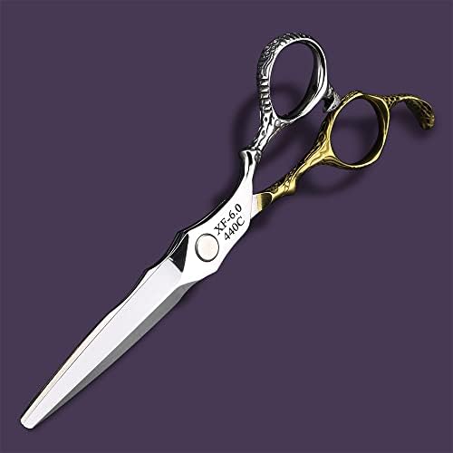 Ножици за коса със Златна и Сребърна дръжка за очила XUANFEN 6-инчов Японски Ножици за подстригване и филировочные ножици от стомана 440C (2 бр.)