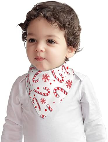 Augenstern Памучни Бебешки Лигавници Коледен Червена Близалка-Бастун Детска Кърпа Лигавници За Никнене На Млечни
