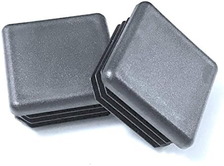 2 Черни пластмасови капачки за квадратни тръби от Capplugs Опаковка от 4