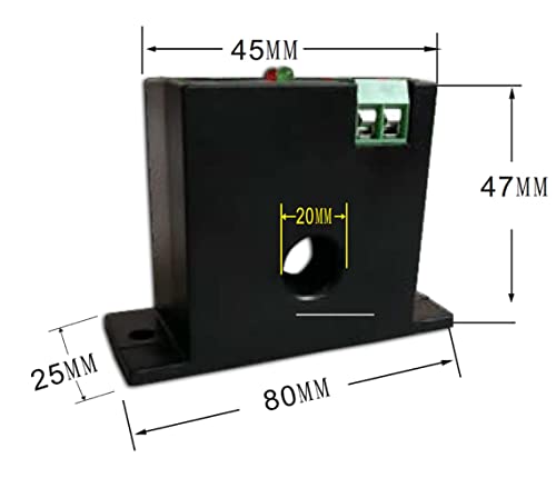 2 пакета Реле измерване на ток Превключвател за измерване на променлив ток 0-50А Нормално Затворено Реле контрол сензор усилвател