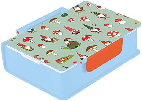 MCHIVER Gnome Bento Box е Кутия за закуска за Възрастни с Дръжка Преносим Детски Контейнер за Обяд с Лъжица, Вилица Запечатани Кутии за Bento за Момчета, Детска Градина, Училище