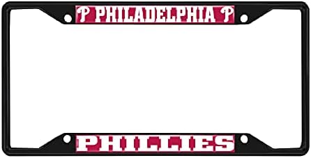 Подложки за фен 31316: Метална Рамка Регистрационен номер Philadelphia Phillies С Черна тапицерия, Червен