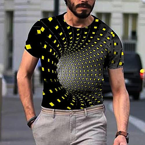Мъжка тениска с графичен Принтом, Хипстерская Риза в стил Хип-Хоп с Принтом Тай-Боя, Кратък Дълъг Ръкав, Цветен Блок,