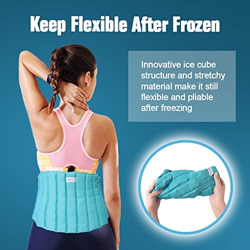 Компрес с лед Comfcube за облекчаване на болки в гърба, 2-часова Непрекъсната Холодотерапия Гъвкав Компрес с лед