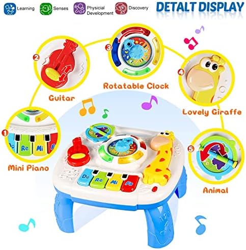 HQXBNBY Играчки за деца от 6 до 12 месеца, Музикален модул за Обучение Маса, Детски Играчки за момчета и момичета,