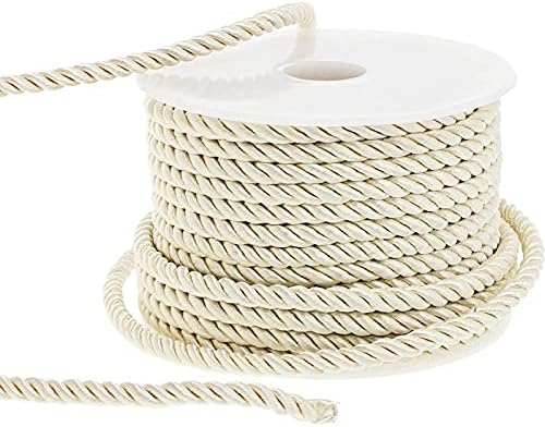 Рязане на въже от вискозного нейлонового витого кабел (36 Ярда, Сметана, 2 опаковки)