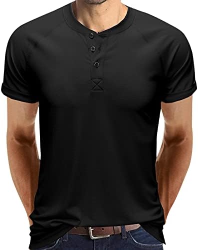 Обикновена ризи за мъже, мъжки ежедневни однотонная горната риза, блуза с кръгло деколте, обикновен потник с ръкави raglan и