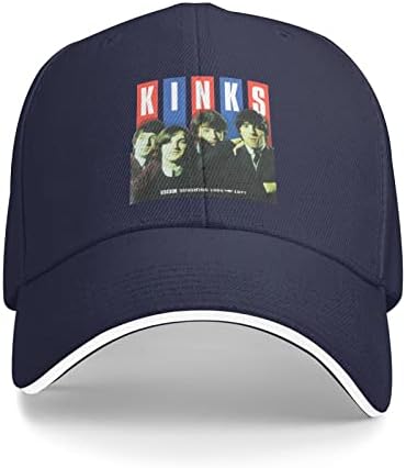 Уникален Принт с логото на the Kinks Регулируема Бейзболна Шапка Cool Мъжки & Womens Черен Цвят