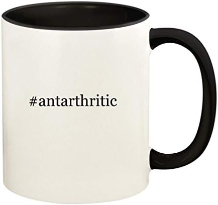 Подарък дрънкулки antarthritic - Хэштег 11 грама, Керамични Цветна Дръжка и Вътрешната част на Кафе Чаши, Черна