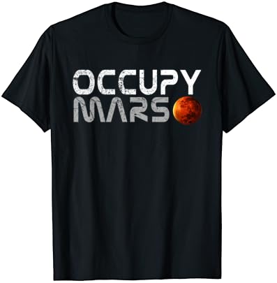 Мъжки Дамски Детски Ретро-Реколта Тениска Occupy Mars Space Explorer