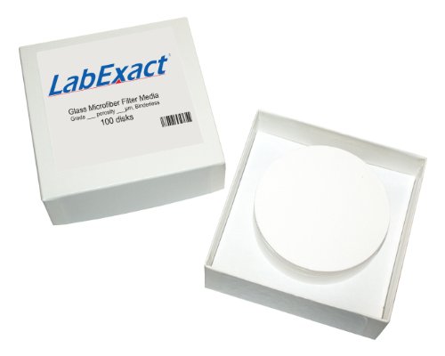 LabExact 1200012 Стъклен филтър от микрофибър классаА, боросиликатное стъкло, без халки, 1,6 микрона, 9,0 см (опаковка по