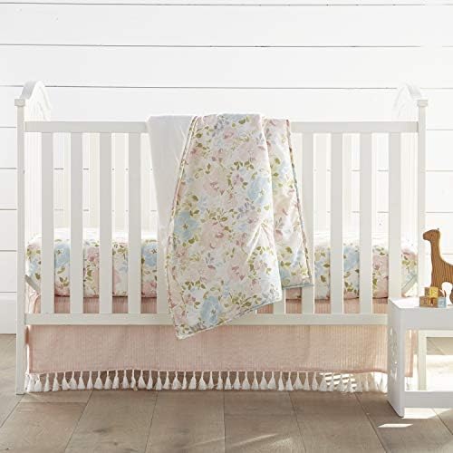 Комплект спално бельо Levtex Baby Nest & Nod Amelia от 3 теми, Памук, в Розово, (Стеганое одеяло, Пылезащитная яка, Чаршаф