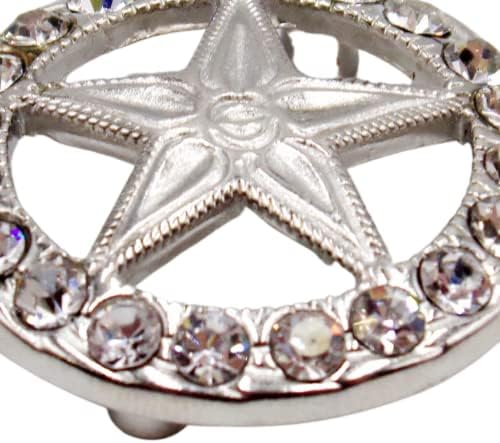 Набор от малки Кръгли Мивки с кристали във формата на Звезда, за мъже или жени, Мивки в стил Уестърн, Сребърен