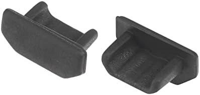 uxcell 30 бр. Силиконова капачка порт Micro USB За защита от прах 6,5 mm x 2.3 мм Черен
