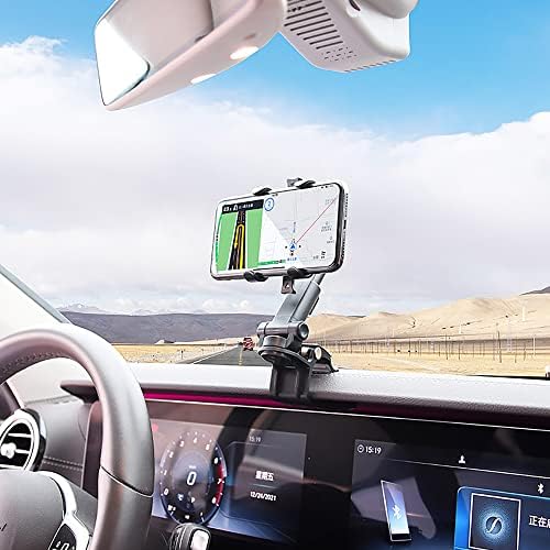 Кола за мобилен телефон с сенника, Универсален Автомобилен Скоба За закрепване на 360 Градуса, Съвместим с повечето