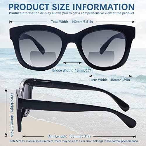 COJWIS 4 опаковки Бифокальных Слънчеви очила за четене, за Жени и за мъже, защита от ултравиолетови лъчи за пружинном панта,