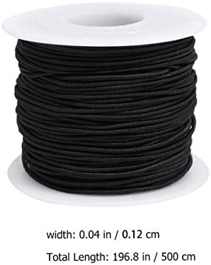 Happyyami Еластичен кабел Ластични ленти Еластична въже еластичен кабел Тежка еластична макара Плетене за шиене 100 м Тесьма