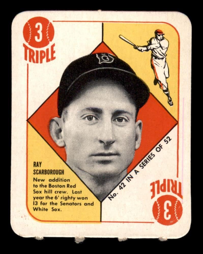 1951 Topps 42 Рей Scarborough на Бостън Ред Сокс (бейзболна картичка) VG Red Sox