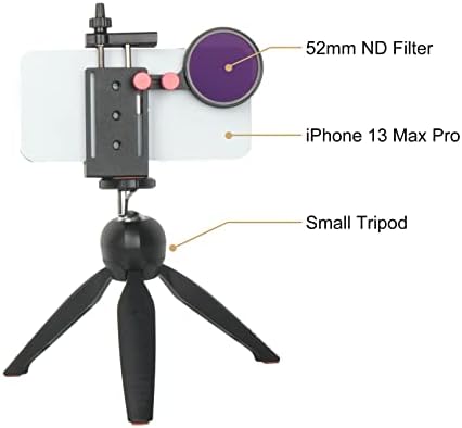 Скоба-адаптер за смартфон Came-ТВ за 52 мм ND филтър и обектив, Съвместим с iPhone 14 Max Pro