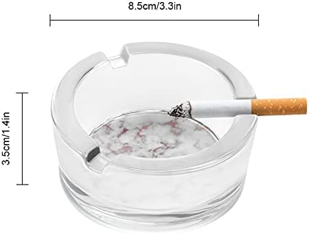 Бял Мрамор Розово Злато Цигари Пушачите Стъклени Пепелници Пепелник За Домашния Офис Плот Украса На Масата