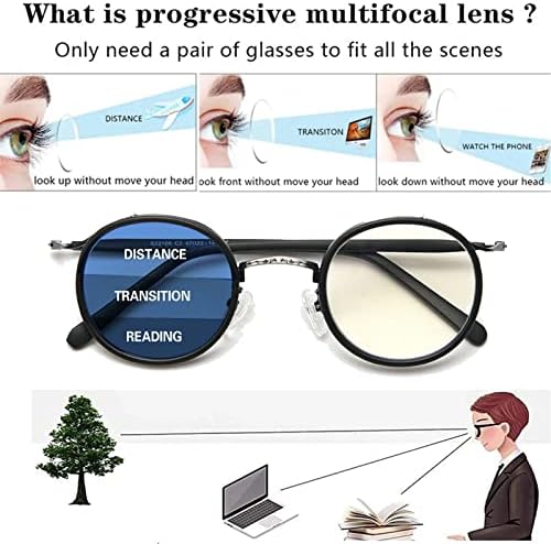 Очила за четене COTIA, Преходен, Фотохромичните Прогресивно Многофокусные Очила за Четене за Мъже/Жени, Класически