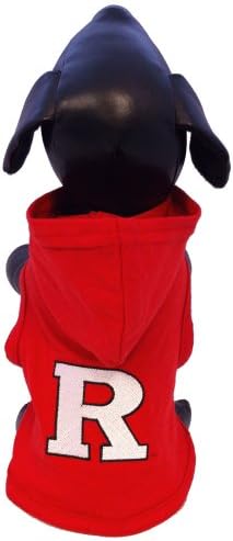 Тениска за кучета на NCAA Rutgers Scarlet Knights От Памук и Ликра С качулка