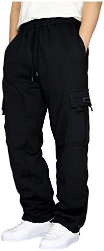 Мъжки Спортни Панталони-Карго от Плътно Отвътре с Еластична гумена лента За кръста, Спортни Спортни Панталони За Бягане,