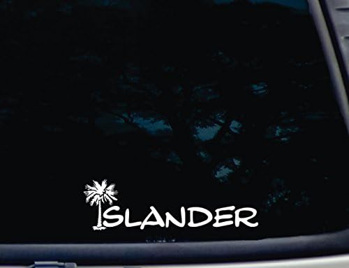 Островитянин изобразяващи палми - 8 1/2 x 2 1/2 vinyl стикер за windows, автомобил, камион, кутия за инструменти, почти