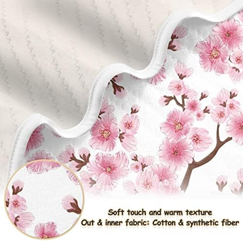MCHIVER Cherry Blossom Розови Бебешки Одеала за Момичета И Момчета, които получават Одеала, Одеало за Бебета, скъпа