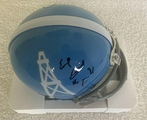 Мини-каска Хюстън Ойлърс с автограф Эрла Кембъл, Psa Coa, мини-каски NFL с автограф