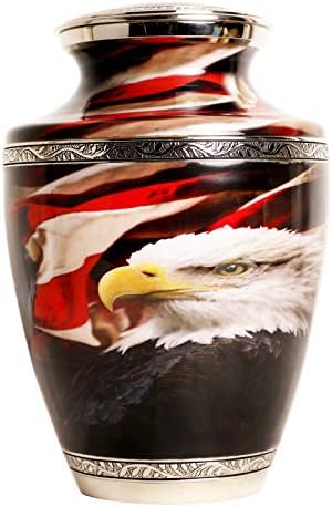 Плешив орел от флага на сащ- от Месинг, Сребро, Кремационные Урна за праха за възрастни (Големи)
