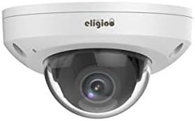 Всепогодная мини куполна IP камера за сигурност EliGico 4MP LightHunter, съвместима с NDAA, с фиксиран обектив от 2.8 мм, с вграден