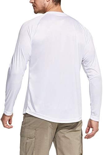 CQR Мъжки Улични Ризи с дълъг ръкав UPF 50+, Тениски Свободно Намаляване С защита От Uv и Вода, Тениска За