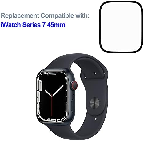 Подмяна на предния led стъклен обектив SWARK, съвместима с Apple Watch Серия 7 45 мм Модели A2478 A2477 (без LCD екран и сензорен таблет) с комплект за ремонт