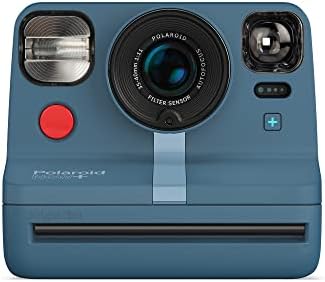 Фотоапарат непосредствена печат Polaroid NOW Plus (спокойно синьо /сиво-синя) в комплект с черно-бял филм за фотоапарати Polaroid i-Type и кутия за съхранение на всичко (3 обекта)