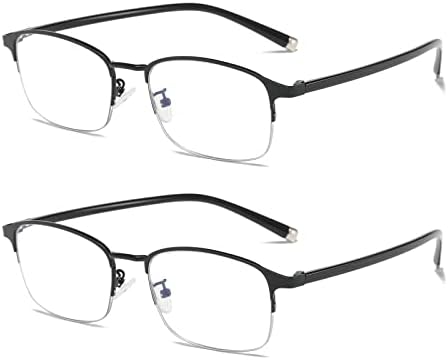 MMOWW Прогресивно Мультифокальные Очила за четене с Блокиране на Синя Светлина за Мъже И Жени, Класически Полукадровая